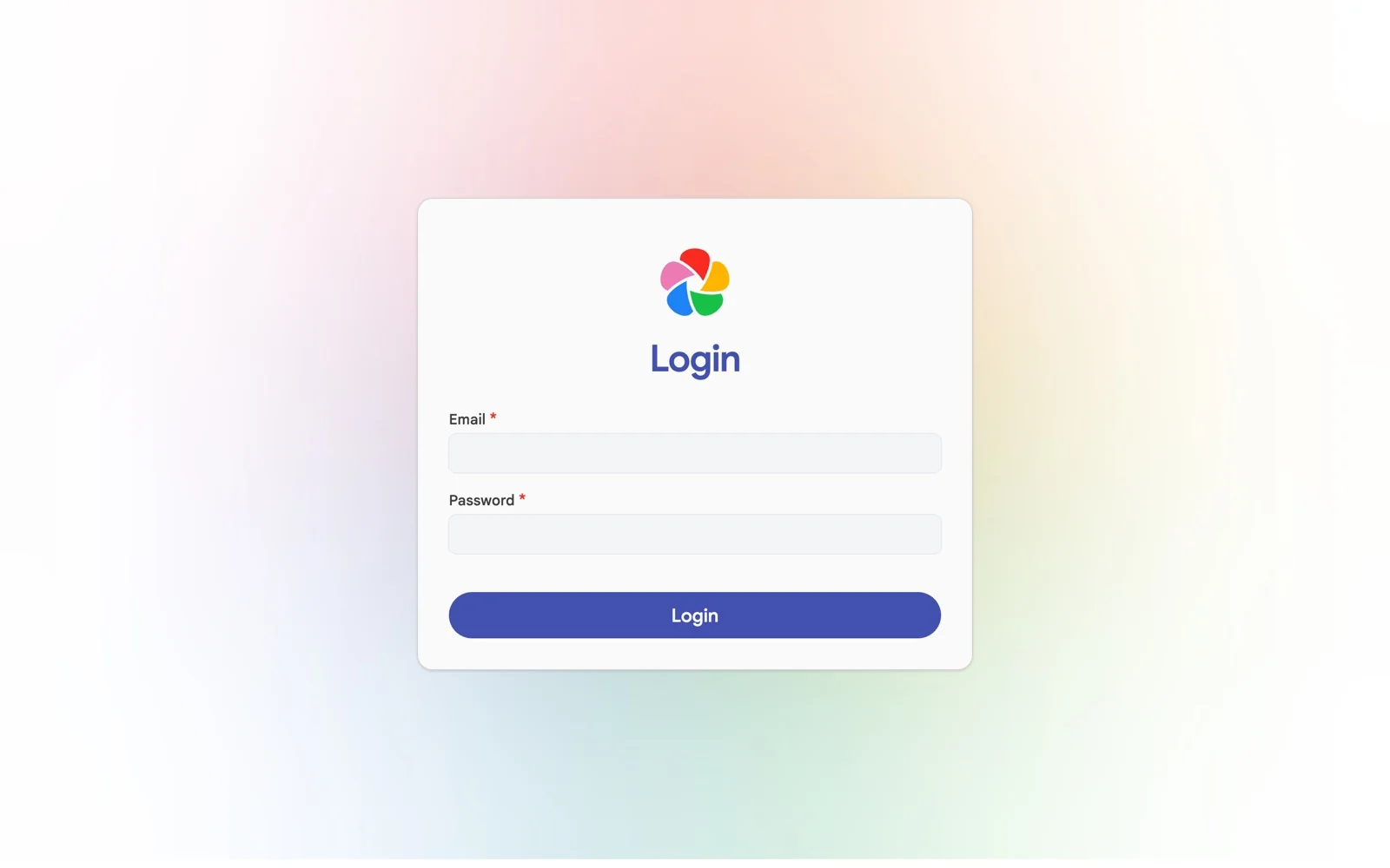 The Immich login screen on your own server